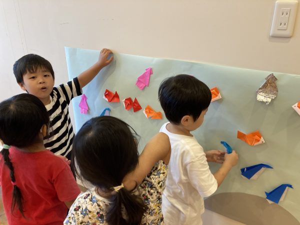 たいよう組 ぎんが組☆　水族館を作りました！