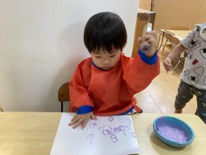 段ボールスタンプ・運動遊び！
