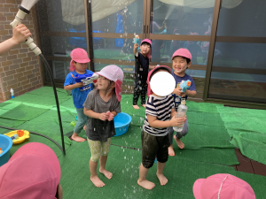 水遊びをしたよ！☆