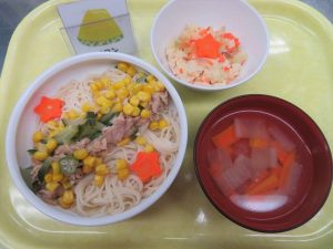 【給食】行事食「七夕」、給食室からお知らせ