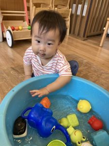 水遊びをしたよ！