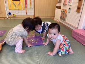 絵の具で模様ができたね！