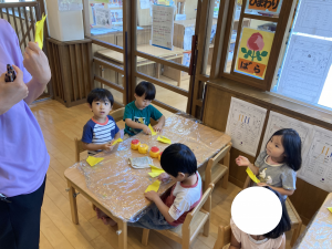 折り紙でキツネを作ったよ！