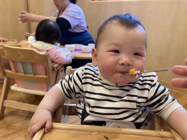 離乳食試食会をしました♪
