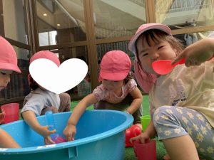 水遊びをしたよ☆