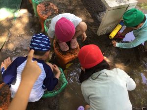 水遊びをしたよ☀