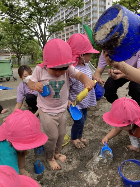 はじめての泥遊び！