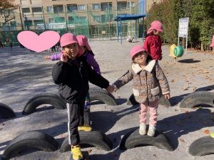タイヤ公園に行ったよ☆