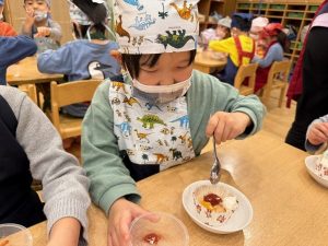 クリスマスケーキ作ったよ！