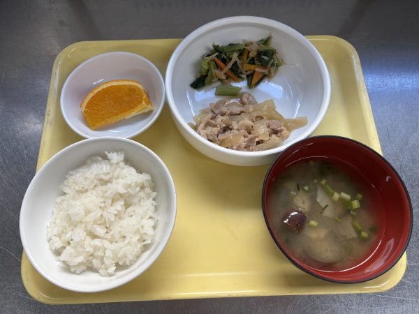 【給食】小松菜のなめ茸あえ