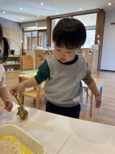 葉っぱをつけたよ