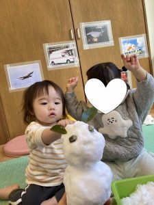 雪で遊んだよ～♪