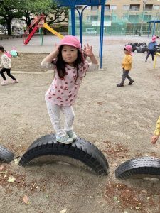 タイヤ公園に遊びに行ったよ！